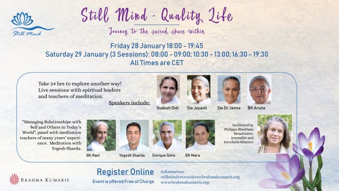 Take 24hrs and explore another way! Still Mind - Quality Life Online Retreat 