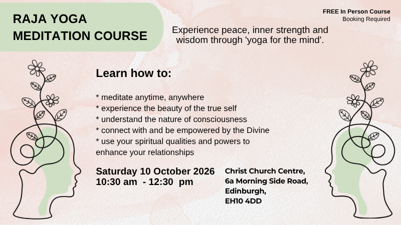 In Person: Raja Yoga Meditation Course