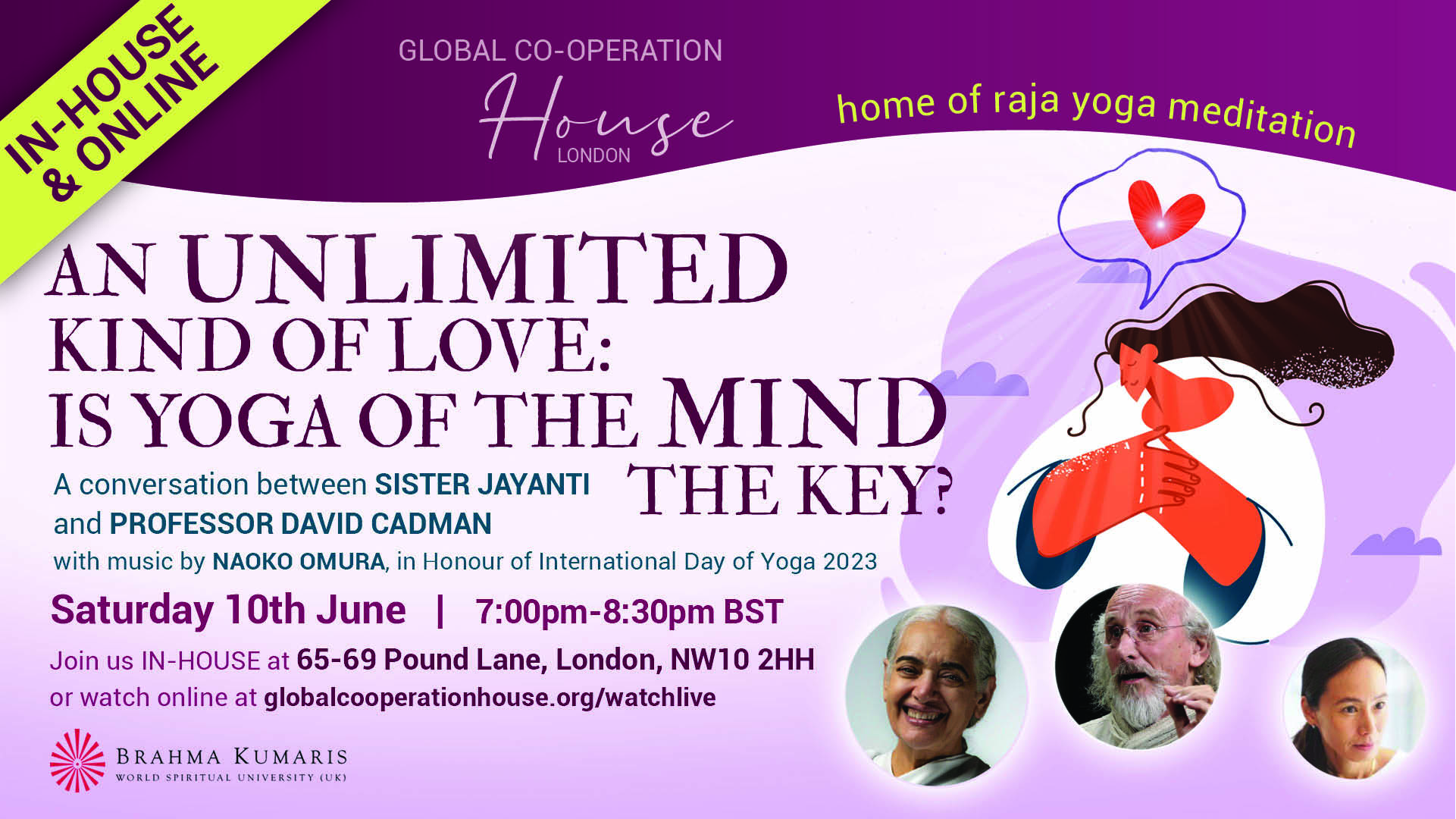 Special Event - An Unlimited Kind of Love:  Is Yoga of the Mind the Key?