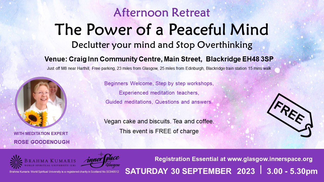 Afternoon Retreat (In Person)  The Power of a Peaceful Mind