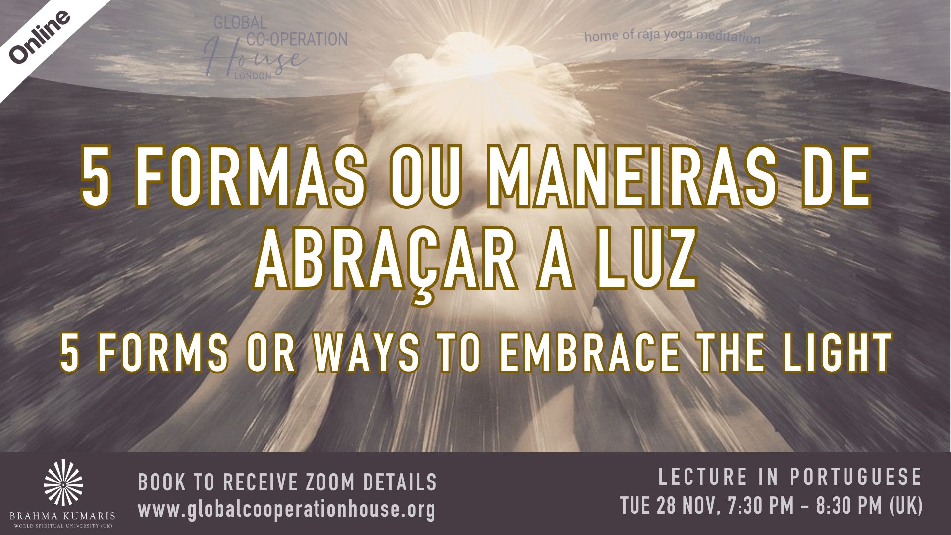 5 formas ou maneiras de abraçar a luz