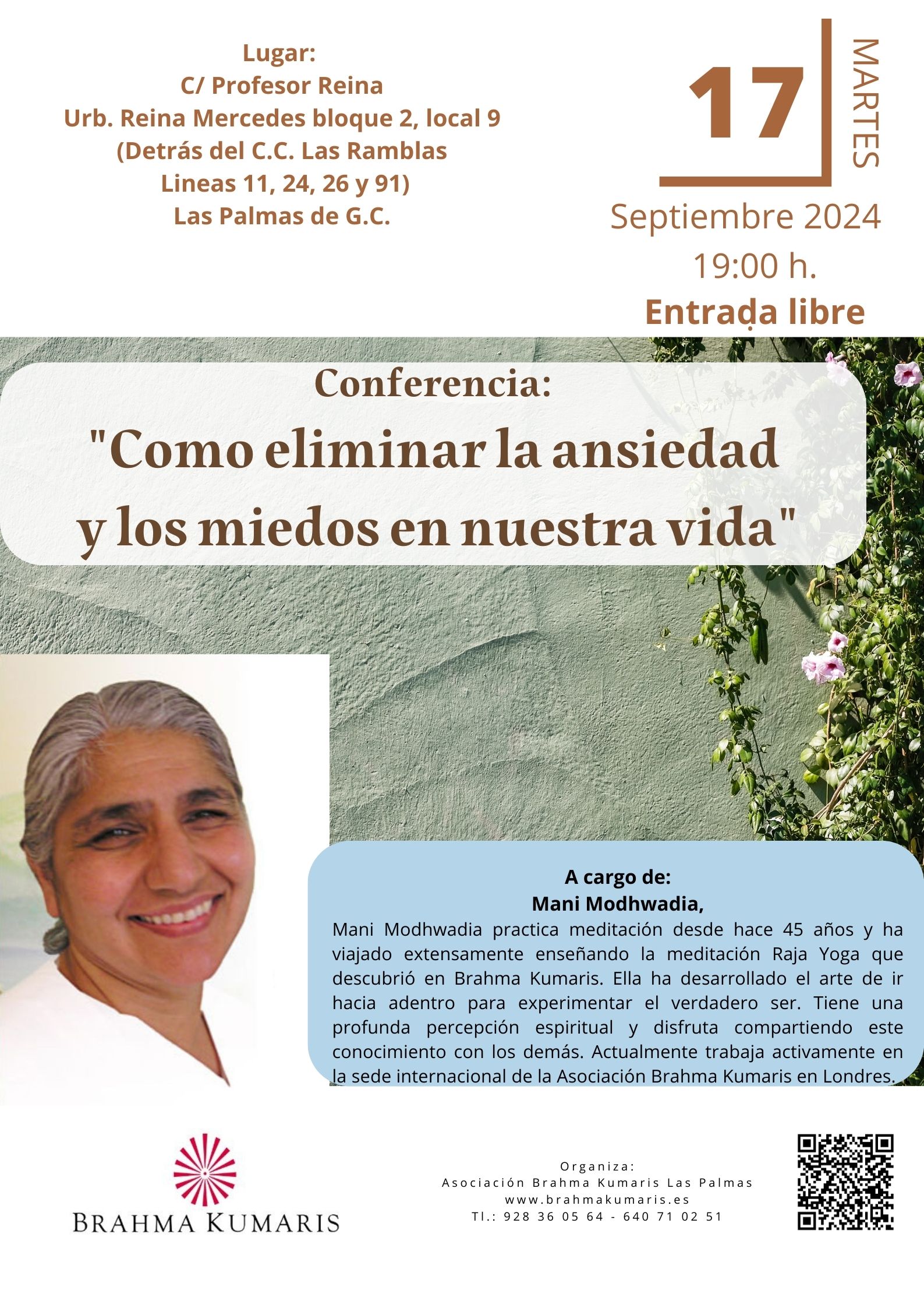 Conferencia: “Como eliminar la ansiedad  y los miedos en nuestra vida