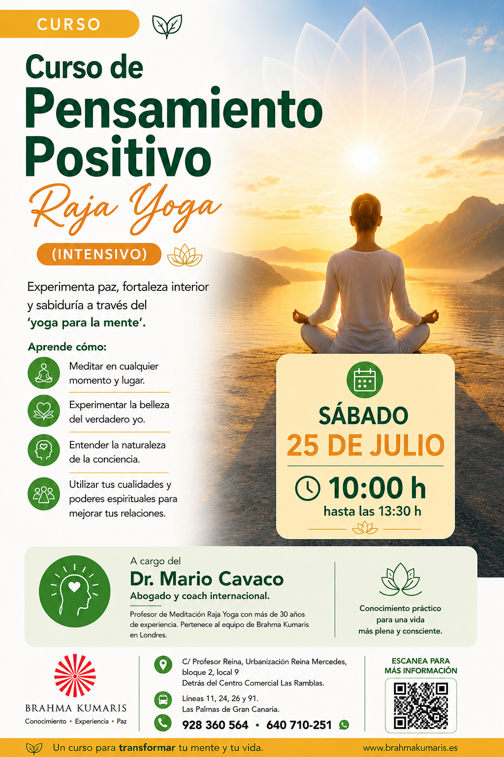 Curso  Intensivo Meditación Raja Yoga