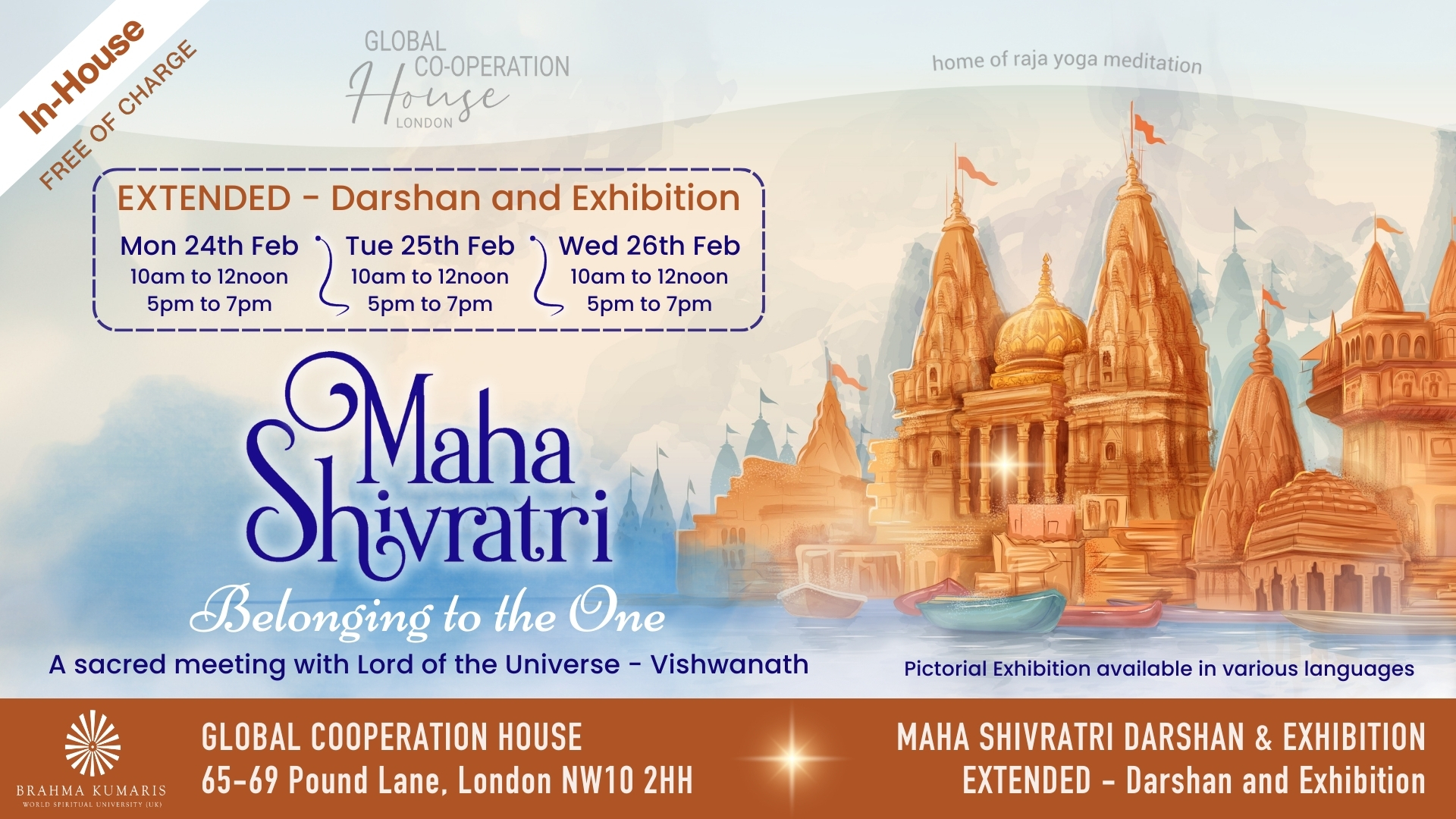 Maha Shivratri - Additional Exhibition and Darshan slots