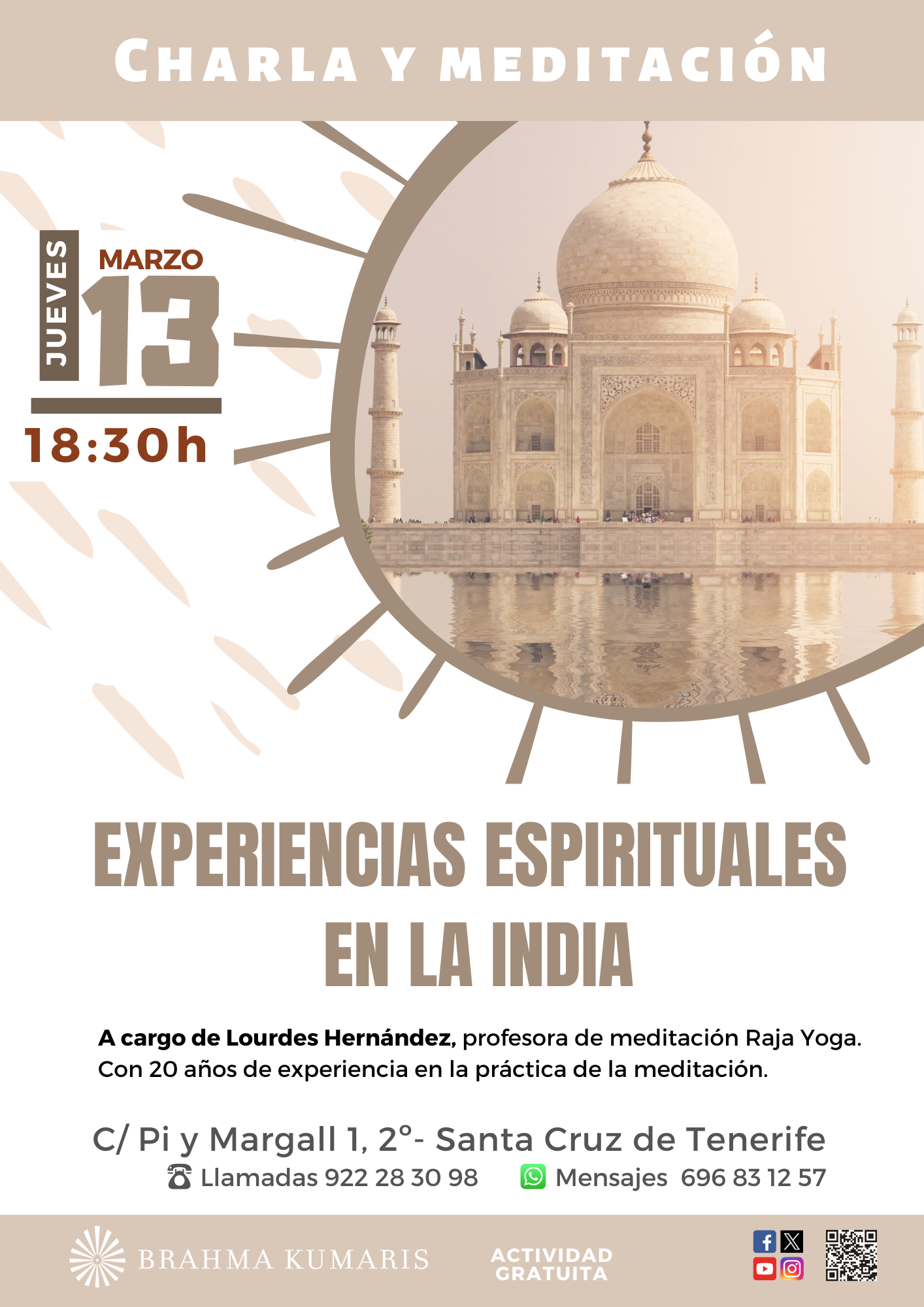 CHARLA Y MEDITACIÓN: 