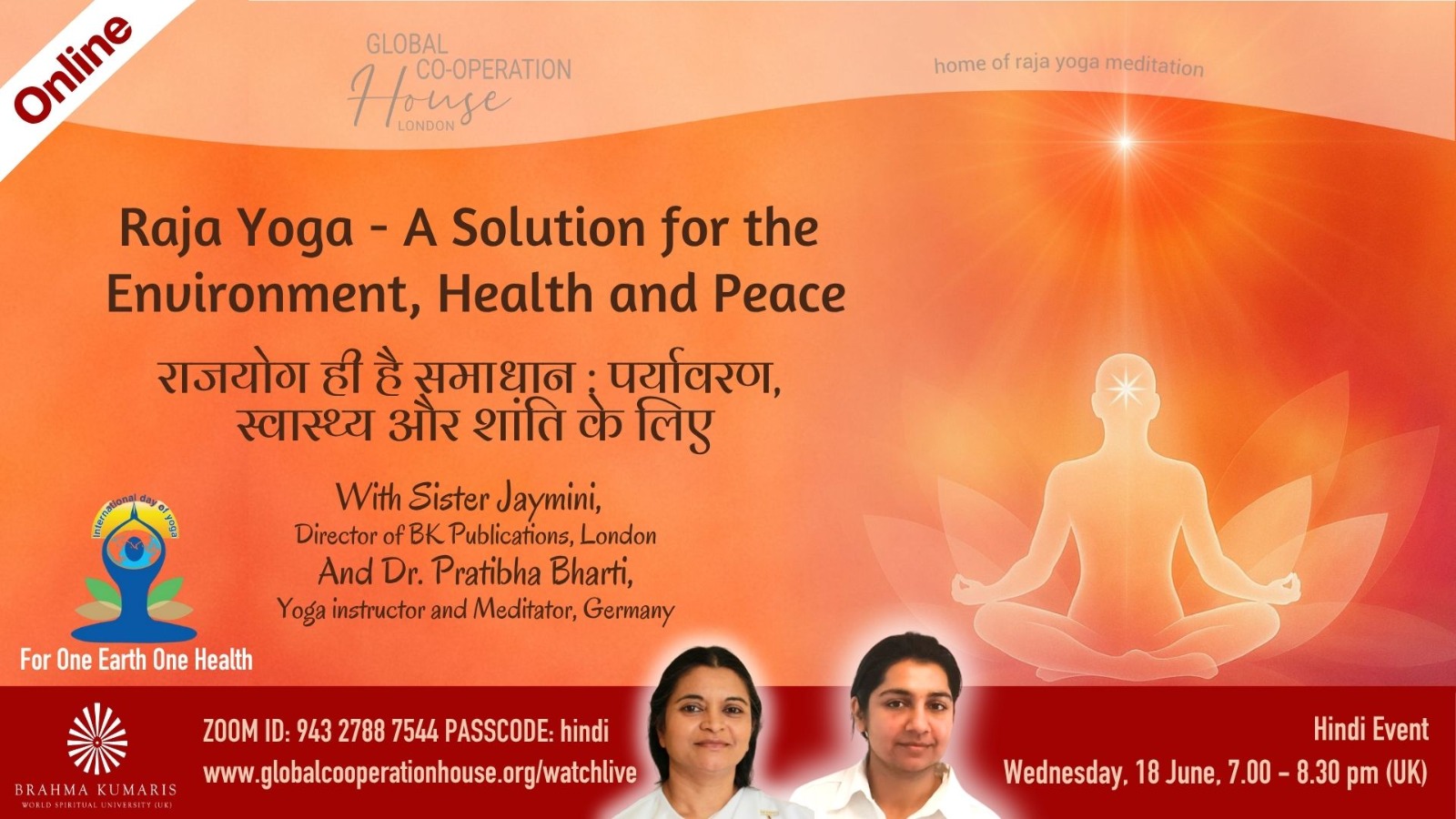 राजयोग - एक समाधान पर्यावरण, स्वास्थ्य और शांति के लिए : Raja Yoga - a Solution for the Environment, Health and Peace