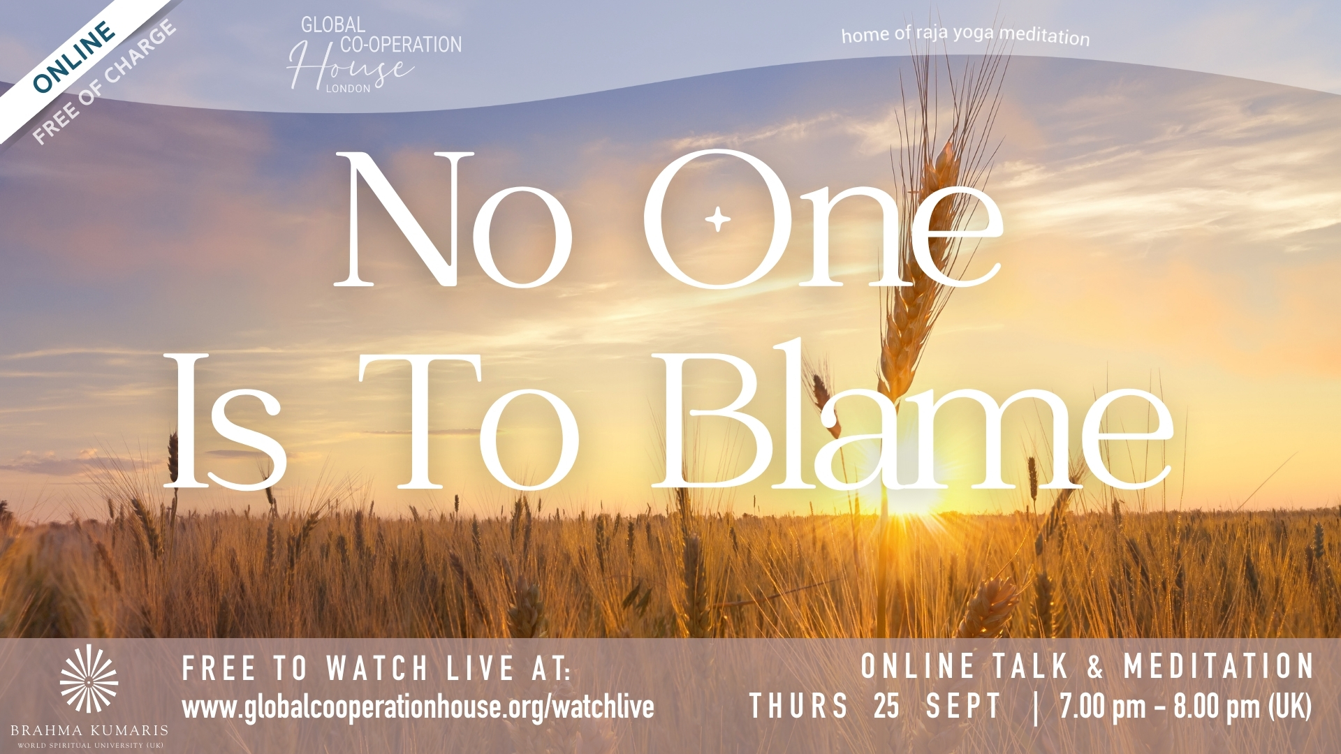 No-one is to Blame