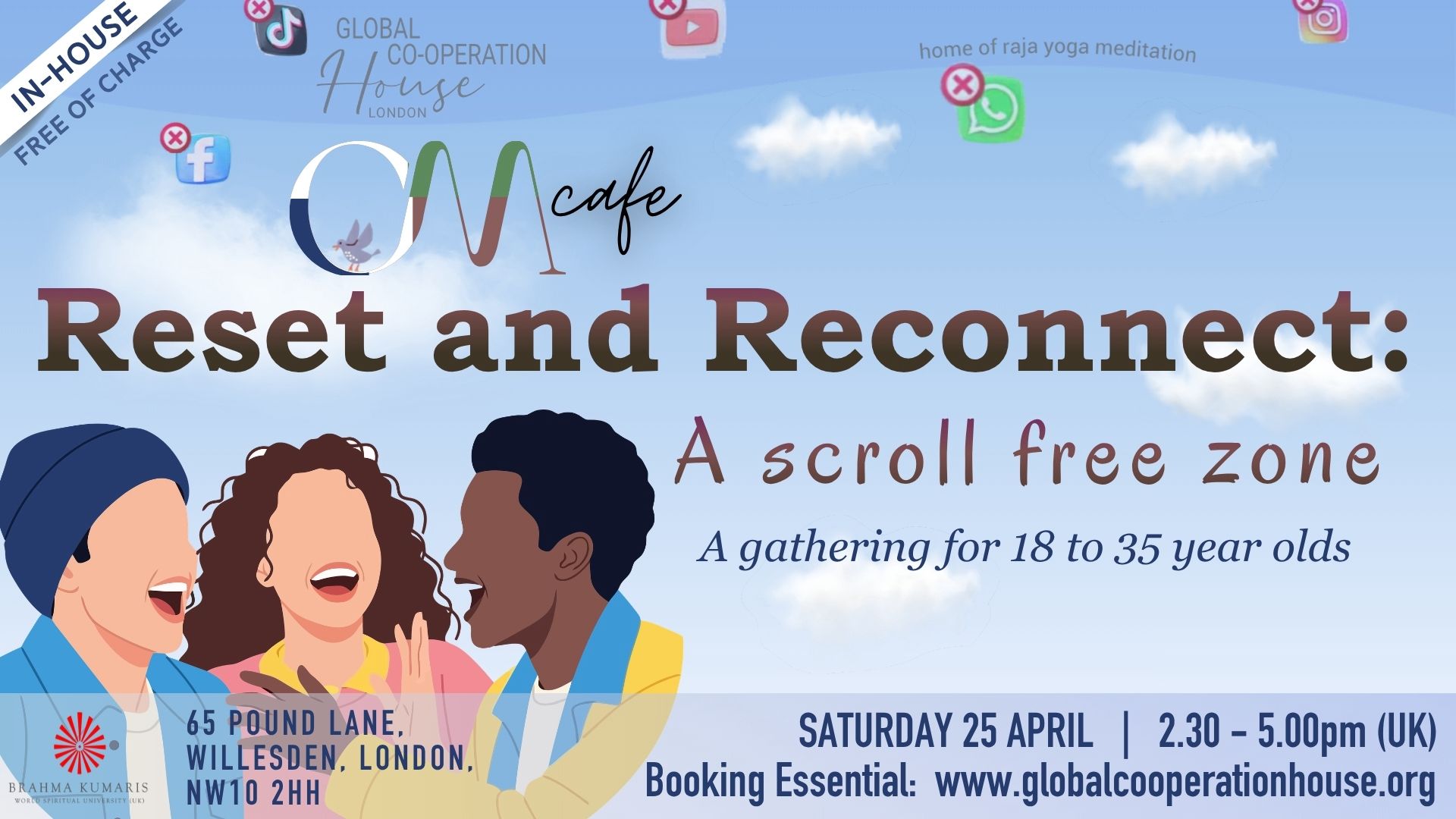 Om Cafe - Reset and Reconnect: A Scroll Free Zone