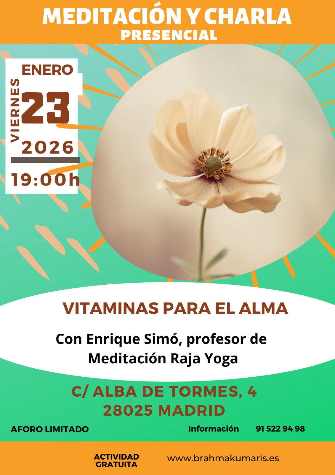 Meditación y charla: 