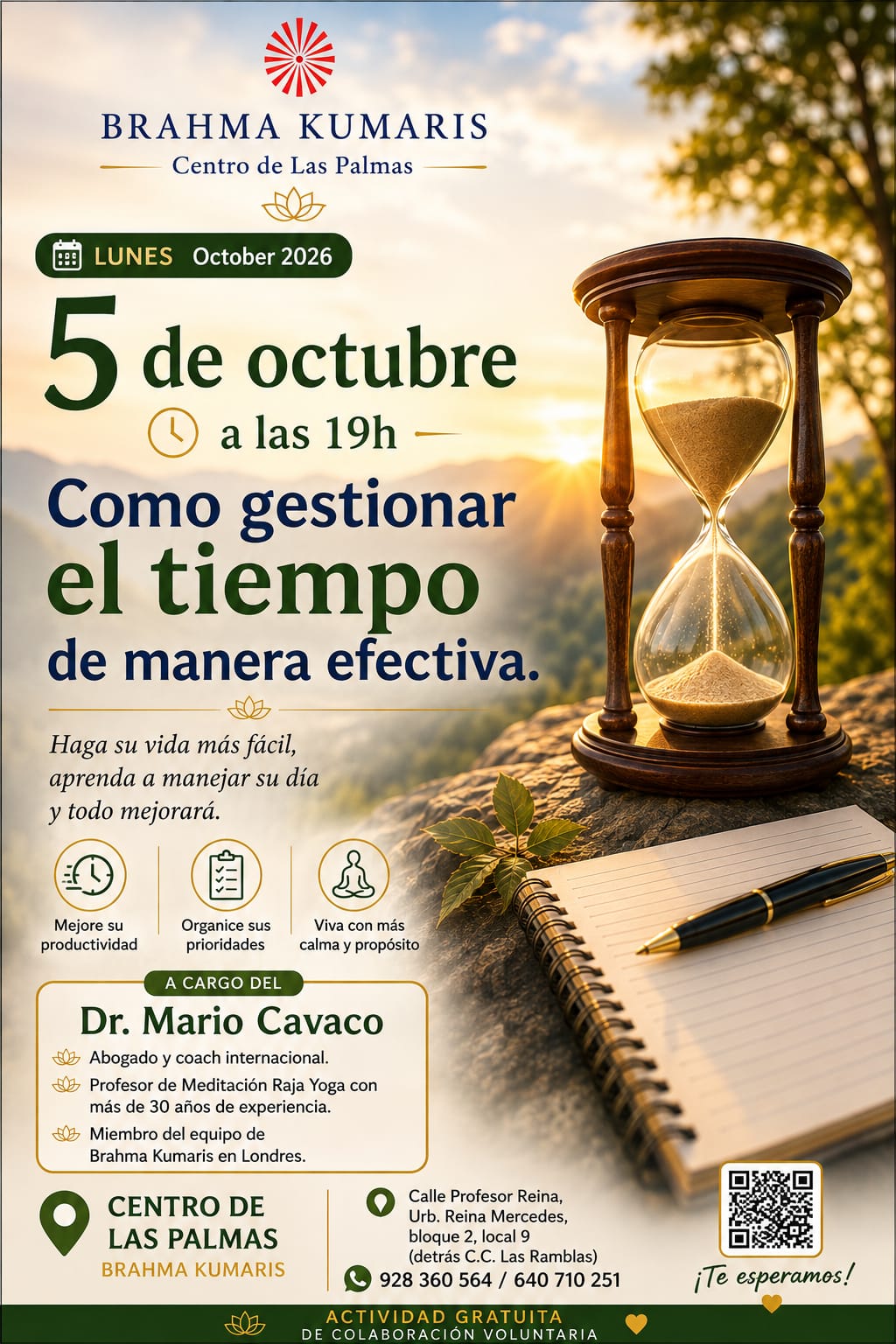 Conferencia : Como gestionar el tiempo de manera efectiva
