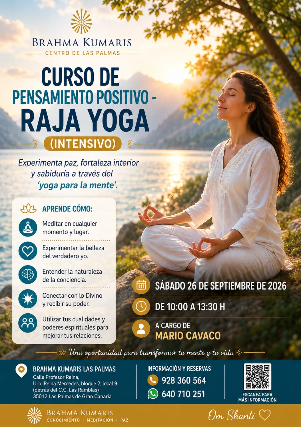 Curso de meditación Raja Yoga intensivo