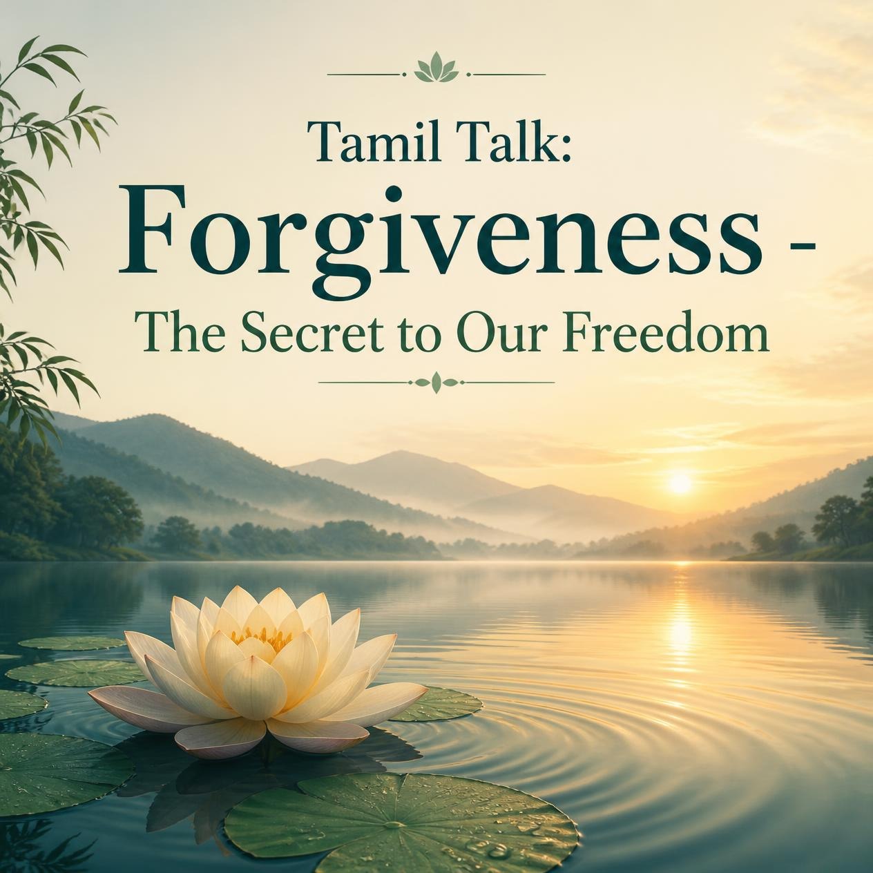 Tamil Talk - Forgiveness - The Secret to Our Freedom