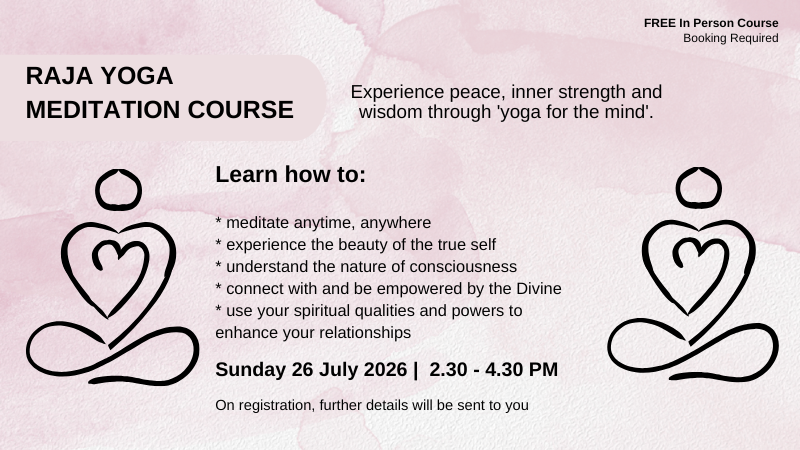 In Person: Raja Yoga Meditation Course