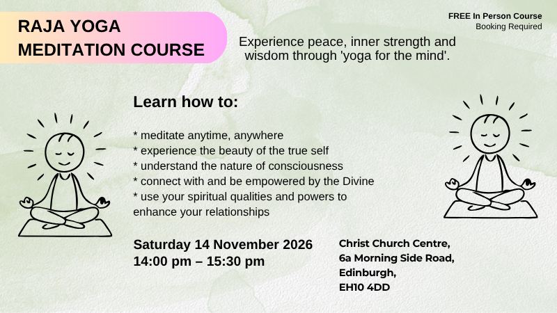 In Person: Raja Yoga Meditation Course